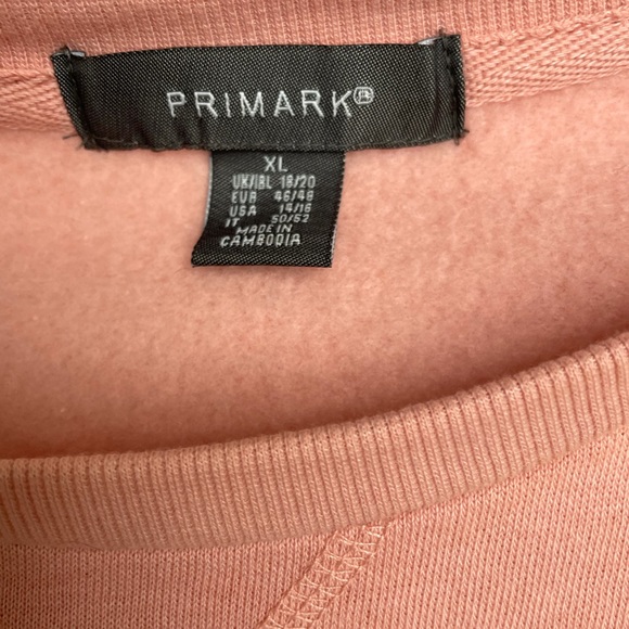 Oversize pink crop sweatshirt Make it matter - Picture 2 of 3